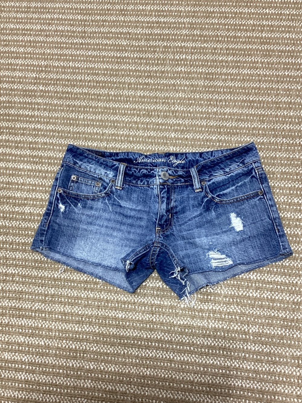 American Eagle Outfitters Blue Distressed cut off Denim Jean Shorts